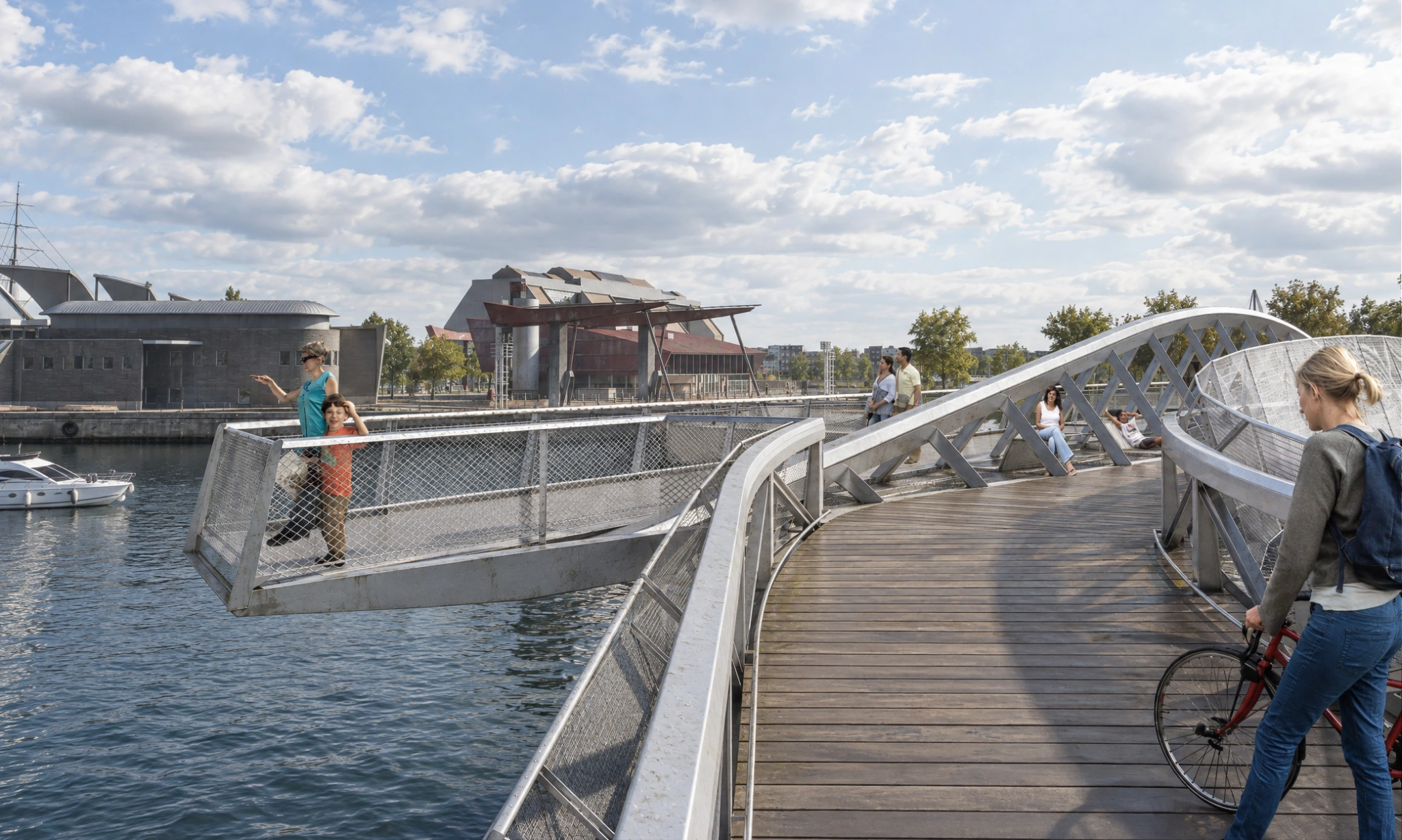 Photographic footbridge interpretation from NADKA LAB.